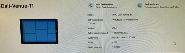 DELL Venue 11 Pro 7130 MS mit Dockingstation, Stift und Netzteil