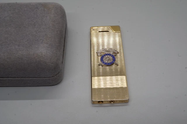 Vintage Japanese Made Army Quartermaster Butane Lighter With Case by Colibri