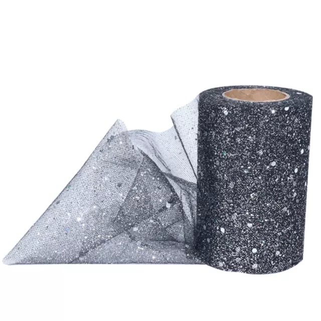 Tulle Fabric Roll Shiny Convenient Sequin Tulle Fabric Roll Lightweight