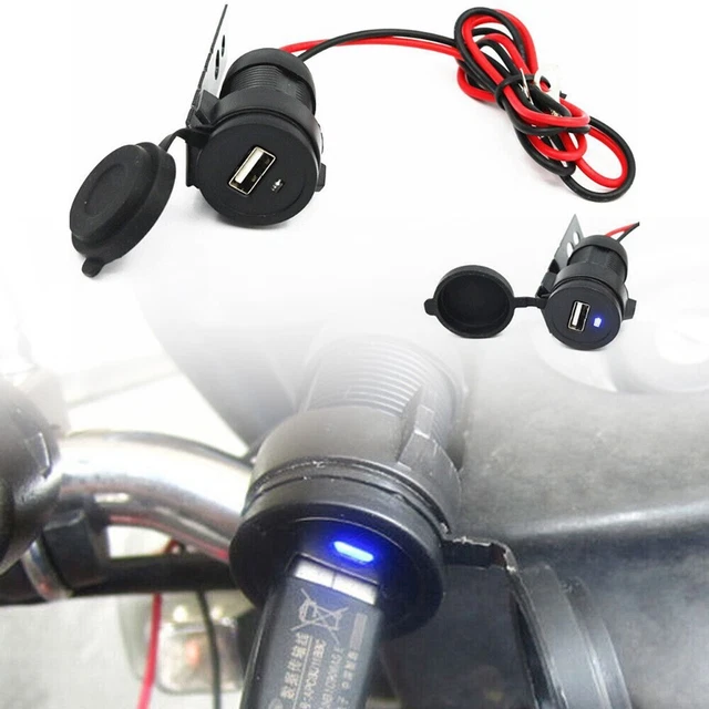 12V À 5V Moto Téléphone Portable USB, Chargeur Puissance Adaptateur Prise Eau