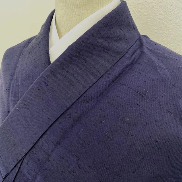 JAPANESE KIMONO TSUMUGI PURE SILK VINTAGE ANTIQUE 153cm 5' 0" 4228