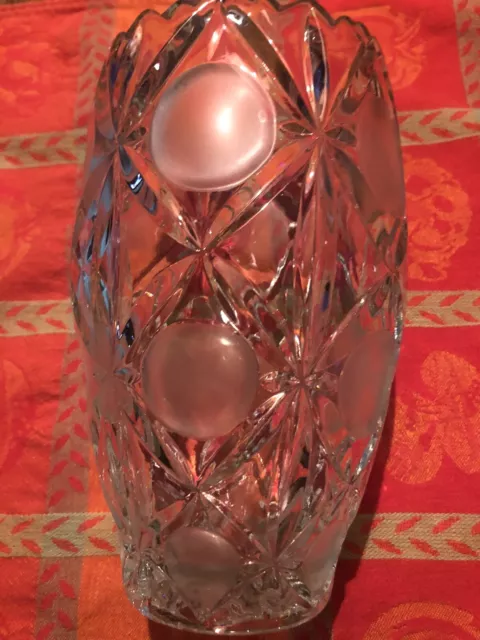  Czech Vase by Bohemia Glass, 1970's Pure Grinder Glass,Excellent Cond.pre owned