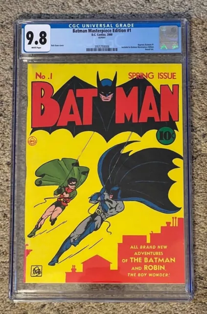 BATMAN MASTERPIECE EDITION  #1 CGC 9.8 REPRINTS BATMAN #1 with 1ST JOKER, RARE!