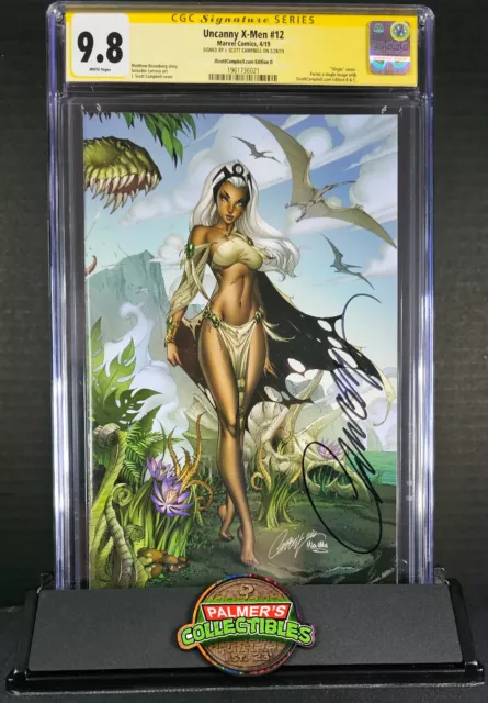 Uncanny X-Men #12 9.8 CGC Signed J.Scott Campbell Virgin Edition D Storm 