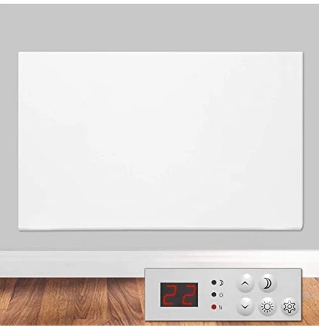 FUTURA ECO ELECTRIC Panel Heater Timer Thermostat Wall Mounted Radiator Uk  1000W £52.03 - PicClick UK