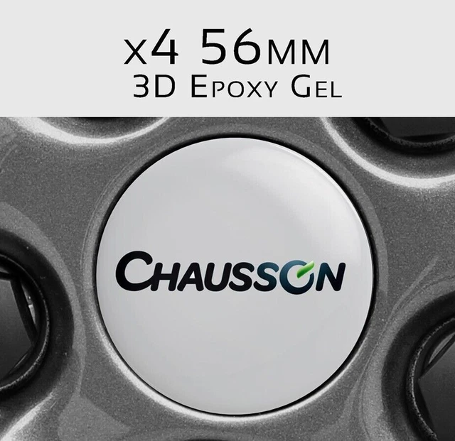 STICKERS CAMPINGCAR CHAUSSON, stickers roue logo CHAUSSON, epoxy 56mm