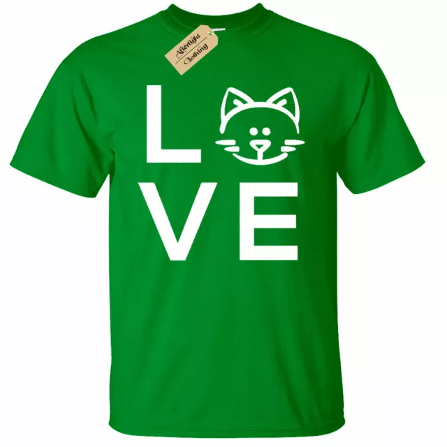 KIDS BOYS GIRLS Love Cat T-Shirt Kitten Animal