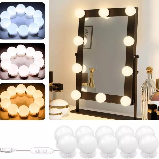 Luci da specchio trucco stile Hollywood lampadine led dimmerabili - set 10PZ