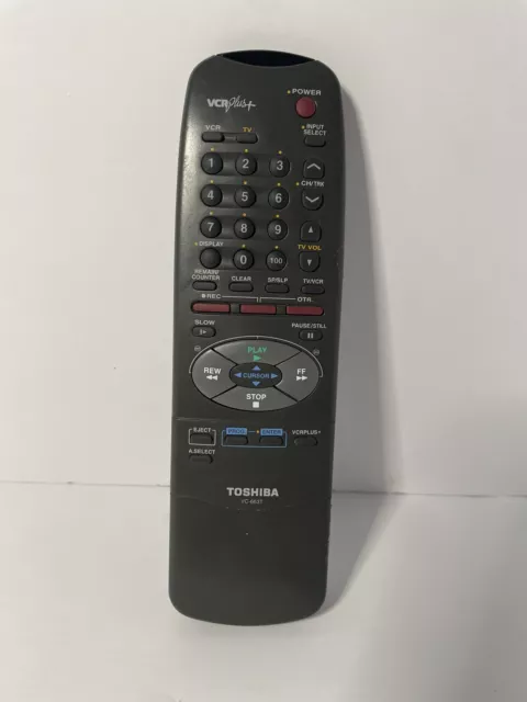 Genuine TOSHIBA VC-663T TV VCR Plus+ Remote Control OEM -675/645/674/463