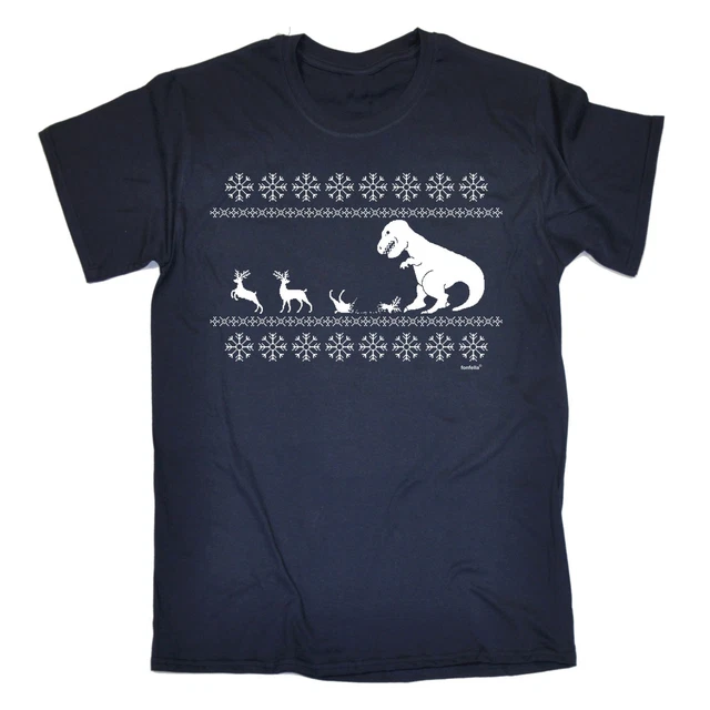 Christmas Lunch For T-REX T-SHIRT Tee Dinosaur Present Gift Xmas birthday funny