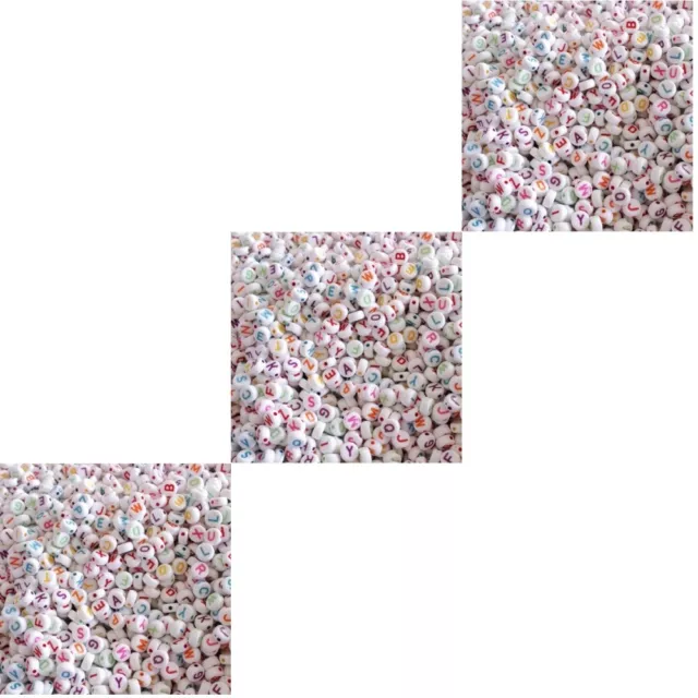 300 PCS Alphabet Beads Beading Supplies Child Beaded Charming