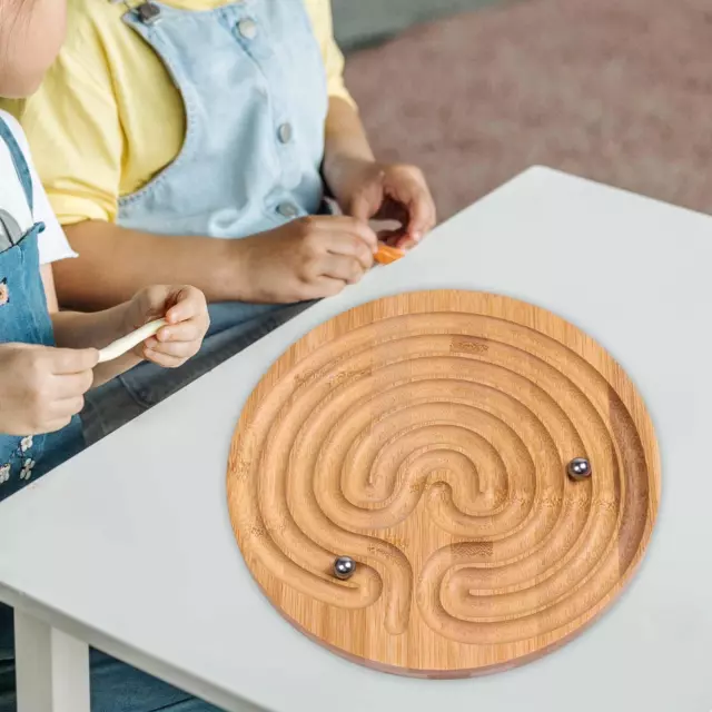 Wooden Labyrinth Game Learning Educational Toy Maze Board Toy Brain Teaser Game