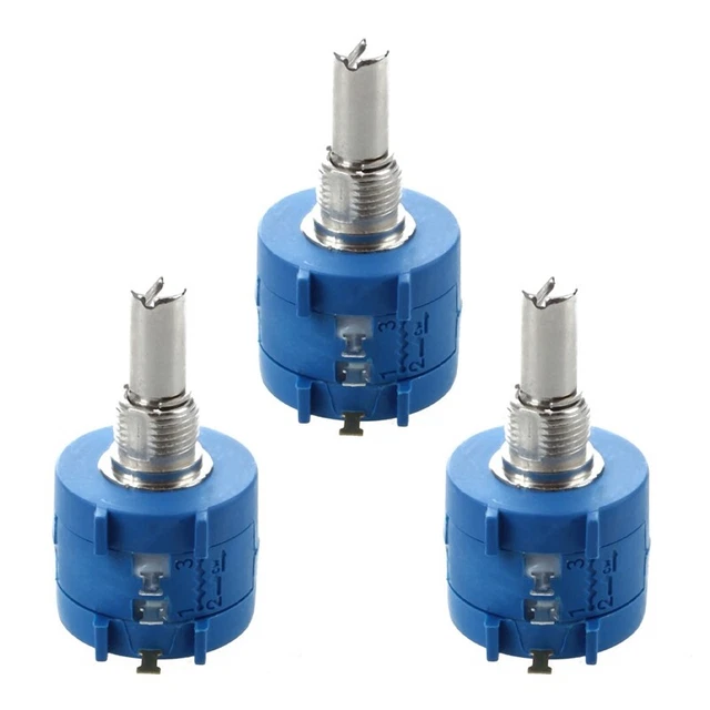 3X 3590S-2-103L 10K Ohm 10-Turn Wire Wound Precision Potentiometer N7Q6
