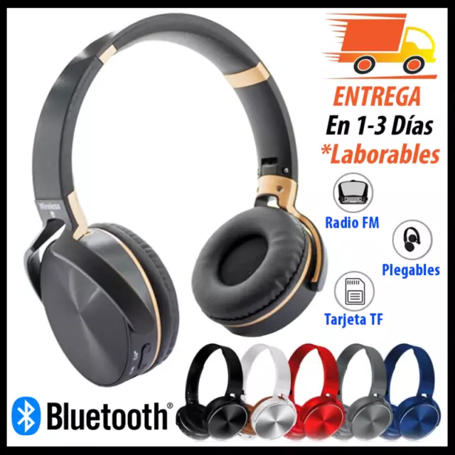 Auriculares Inalámbricos con Bluetooth Cascos Diadema, Radio, Tarjeta TF, XB450i