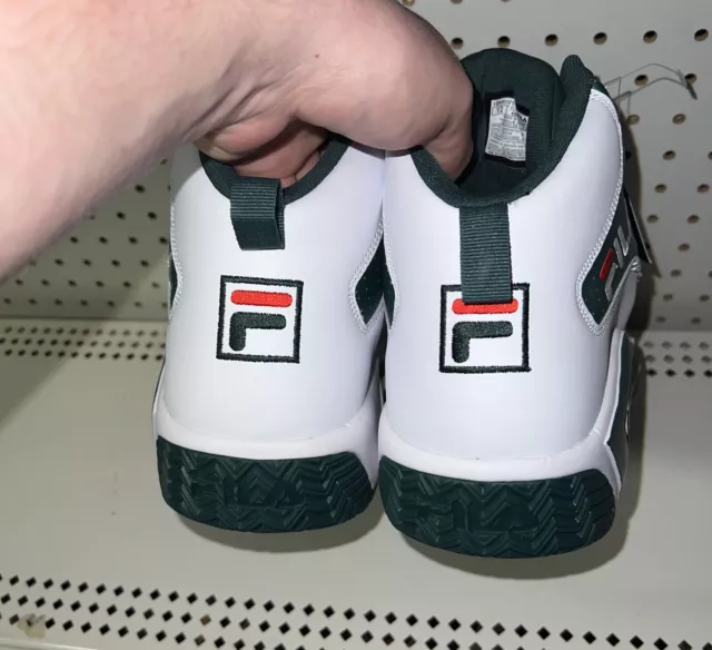 FILA MB Mens Athletic Basketball Shoes Size 9 White Pine Green Jamal Mashburn 3