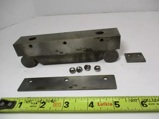 5" Sine Bar, 5" On Center Rolls, Jig, 1-1/8" Wide, Hard, Tapped, (2) Side Stops