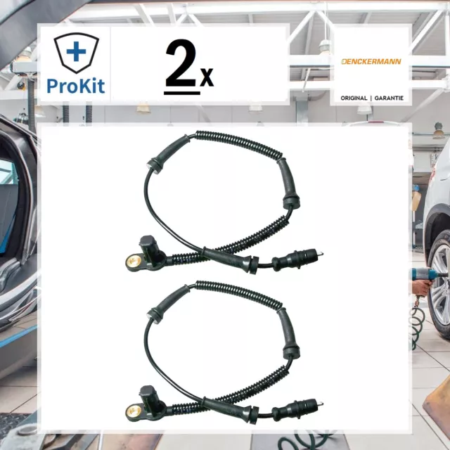 2x ORIGINAL® Denckermann Sensor, Raddrehzahl Vorne Renault Master II Kasten