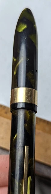 Sheaffer 14k Autograph Oversize Balance Green vintage fountain pen solid gold 9