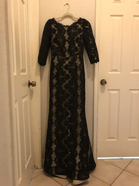 Alice + Olivia by Stacey Bendet Lace Black Long Formal Size 8 Dress 