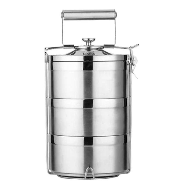 Step By Step Scatola Per Pranzo In Acciaio Inox 18 Cm - 2 Scomparti, Divisorio Rimovibile, Ermetica, Senza BPA