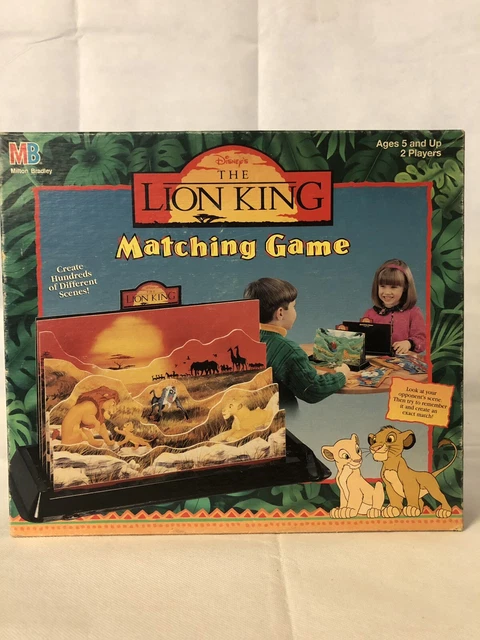 VINTAGE 1995 THE Lion King Matching Game, Movie Scenes Memory Game for ...