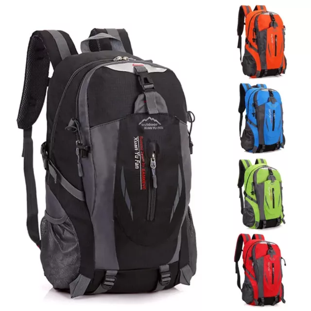 40 L Backpack Waterproof Large Outdoor Travel Hiking Rucksack Laptop School Bag