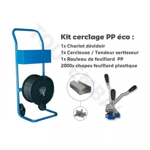 Kit de cerclage pour feuillard polypropylène (PP) en 12 mm