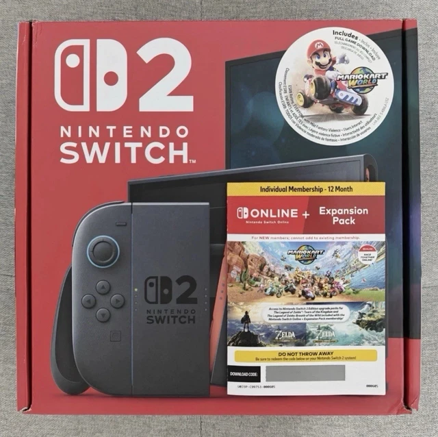 NINTENDO SWITCH 2 Console + Mario Kart World Costco Bundle US NEW ...
