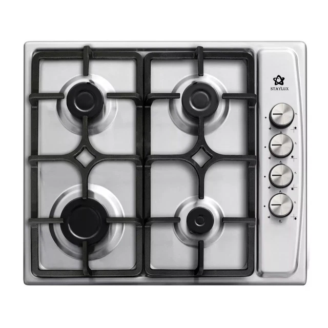 PremierTech PremierTech Piano Cottura A Gas 60cm,4 Fuochi, Da Incasso, Acciaio Inox, Predisposto Metano E Kit Ugelli GPL Inclusi, P460IN - Foto 5