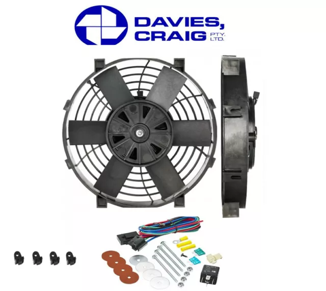 Davies Craig 14 Inch Slim line 12V Electrical Thermo Fan w/ Mounting Kit