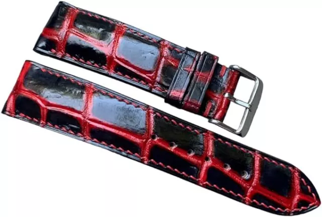 Men Watch Strap Band Leather Genuine Alligators Crocodiles Strap Band gift cards