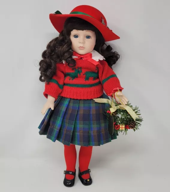 Wimbledon Collection Christmas Doll, Porcelain, “Noel" No Box, Lexington Hall