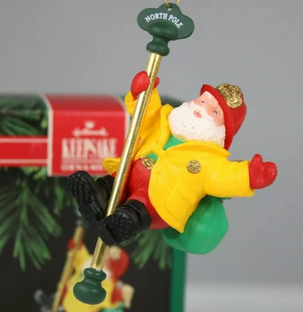 Hallmark Keepsake Christmas Ornament - North Pole Firefighter Santa Vintage 1992