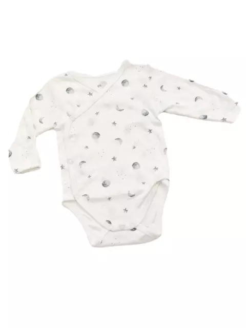 Rosa And Blue Bodysuit Baby 0-3 Months Long Sleeve Girl Boy Moon Bamboo Organic