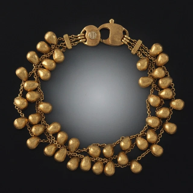 Marco Bicego Acapulco 18K Gold Pebble 3 Strand Bracelet Marco Bicego Acapulco 18K Gold Pebble 3 Strand Bracelet