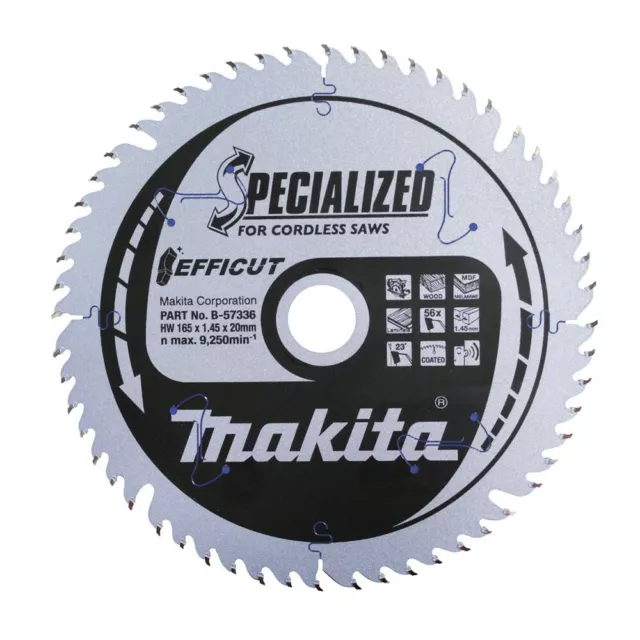 Makita Efficut Specialized Lame de Scie 165x1, 45x20, 56Z B-57336