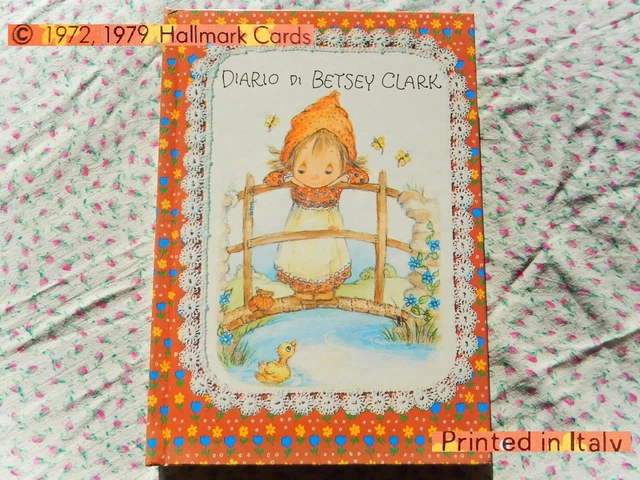 🦆 BETSEY CLARK Vintage 1980 DIARIO scuola School Diary bimba Print Italy 1979🌺