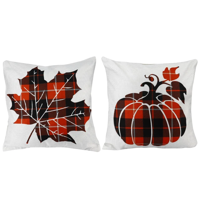Funda Cojín Lino Acción de Gracias Cojín Calabaza Navidad