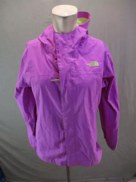 The North Face Size XL 18 Girls Purple Breathable Hooded Rain Jacket 7OR175