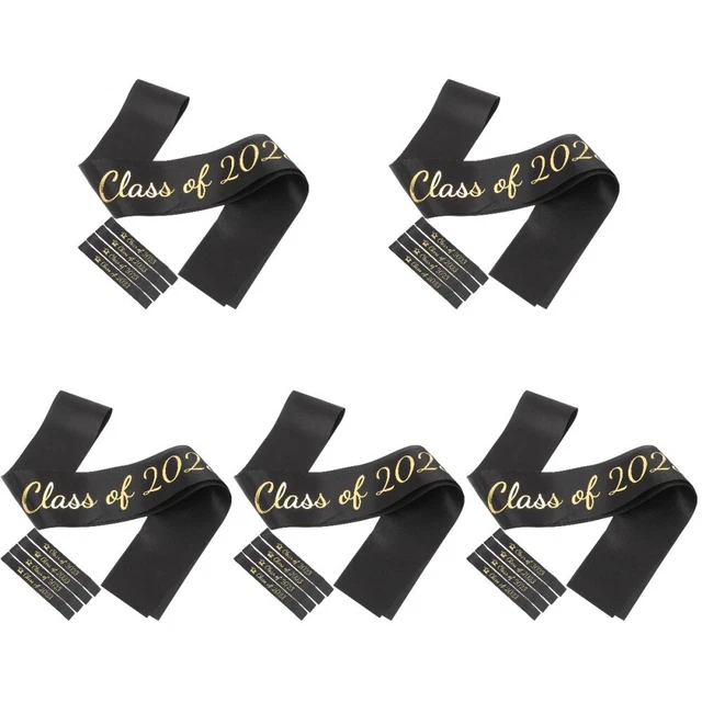 25 piezas cinta de graduación 2023 correas de graduación decoraciones de decoración negras