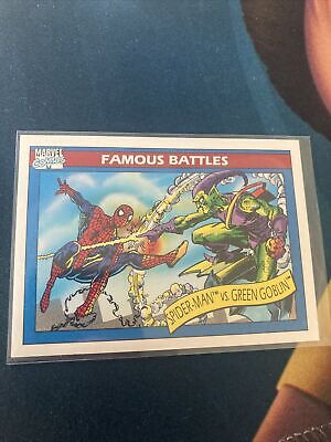 1990 Impel Marvel Universe #111 Famous Battles Spider-Man vs Green Goblin