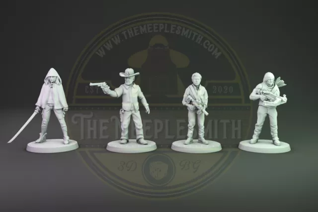 The Walking Dead miniatures for tabletop, boardgames, dioramas, paint...