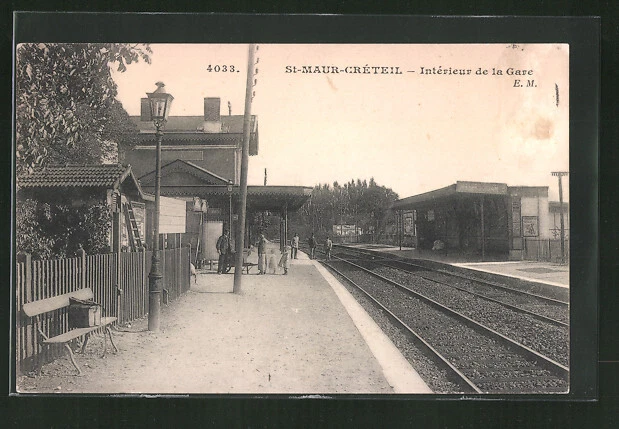 CPA St-Maur-Créteil, Intérieur de la Gare, La Gare
