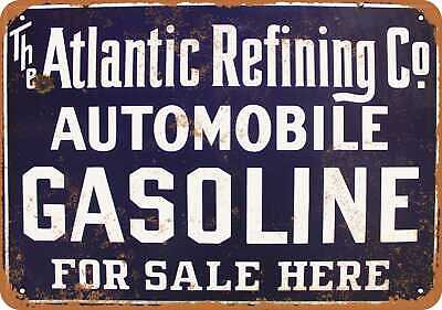 Metal Sign - Atlantic Gasoline -- Vintage Look