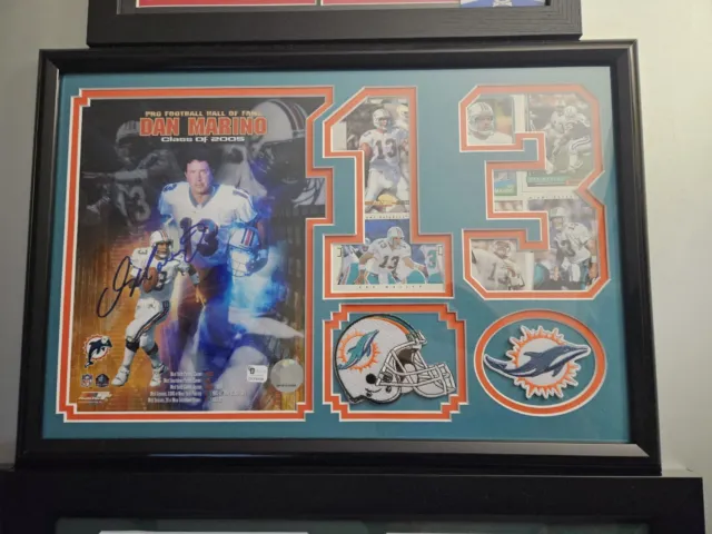 DAN MARINO Signed 8x10 Miami Dolphins Jersey #13 GAI COA Autograph