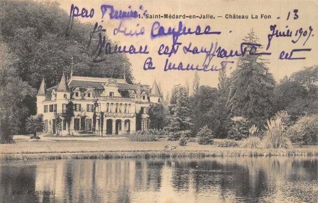 Cpa 33 Saint Medard En Jalles Chateau La Fon