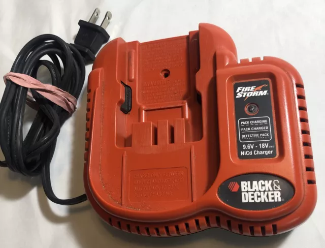 Black & Decker Fire Storm Charger 9.6-24v Batteries W/ Bottom Terminal  UD260025H