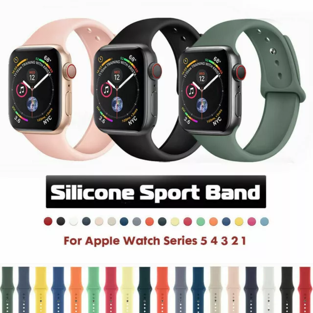 Cinturino silicone per orologio apple watch SE 1 2 3 4 5 6 misura 38 40 42 44 mm
