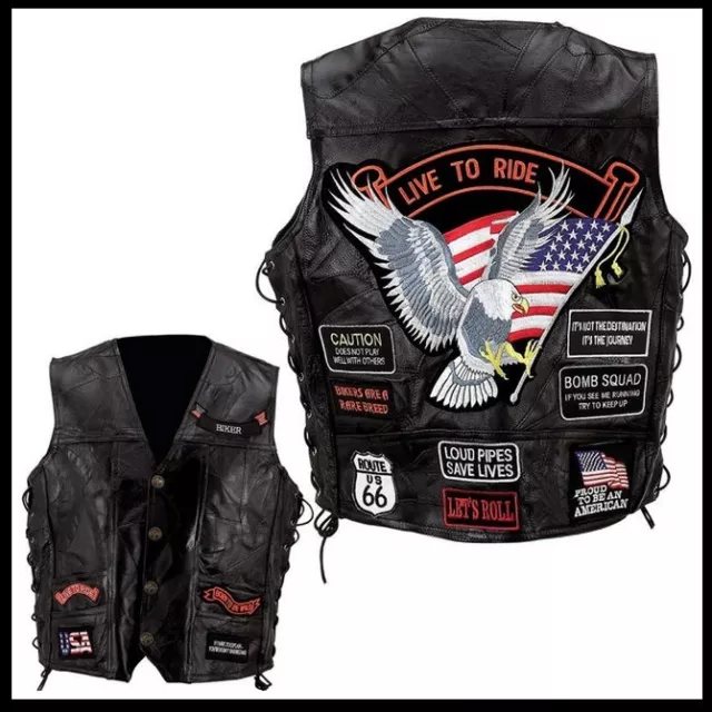 gilets bikers cuir