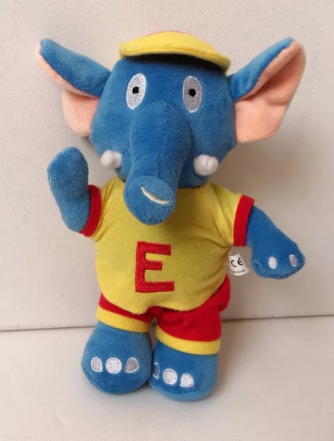 Peluche éléphant bleu jouet doux safari animal sauvage figurine poupée pms